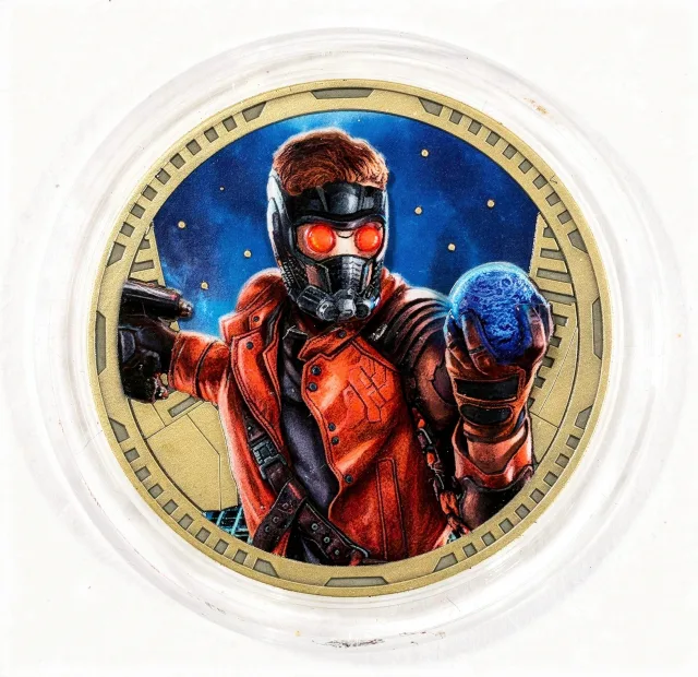Star-Lord Disney medallion coin, front (Treasures of Xandar, EPCOT)