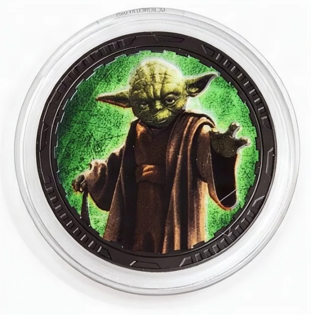 Yoda Disney medallion coin, front (Star Wars Trading Post, Downtown Disney District)
