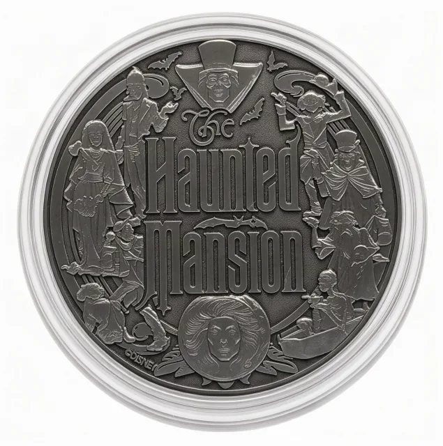 Hitchhiking Ghost 2 Disney medallion coin, back (Disney's Pin Traders, Disney Springs)