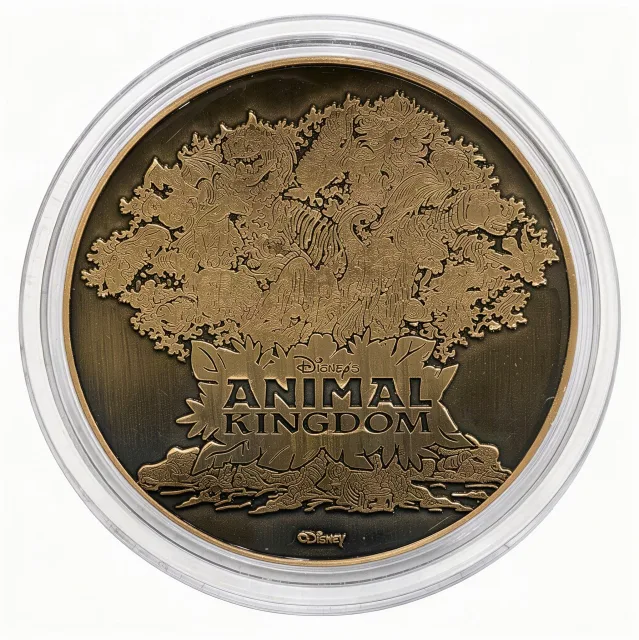 Mickey & Friends Safari Vehicle Disney medallion coin, Animal Kingdom back (Riverside Depot, Disney's Animal Kingdom)
