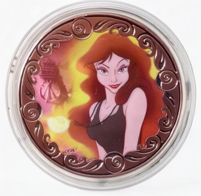 Vanessa / Ursula Disney medallion coin, Villains Two-Sided back (The Disneyland Story (Main Street Opera House exit), Disneyland Park)