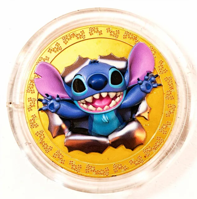Stitch Burst Disney medallion coin, front (Disney's Grand Floridian Resort & Spa, Resort Hotels)
