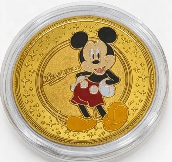 Mickey Mouse Disney medallion coin, front (Main Street Railroad Station, Magic Kingdom)