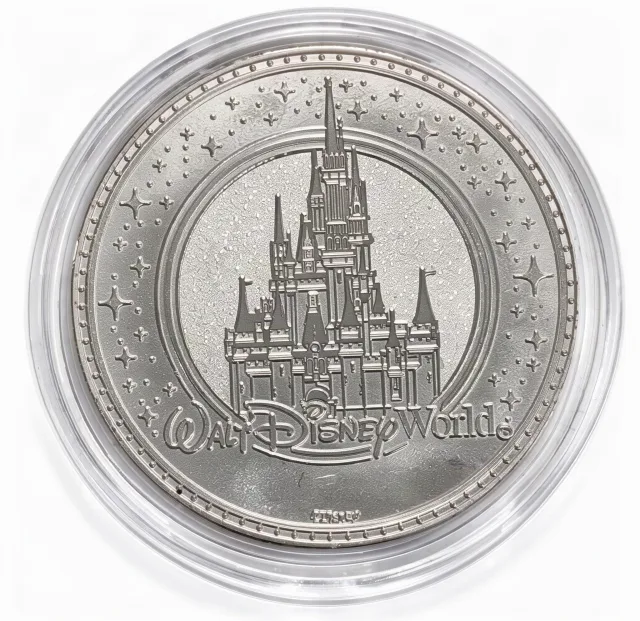 Goofy Disney medallion coin, back (Main Street Railroad Station, Magic Kingdom)
