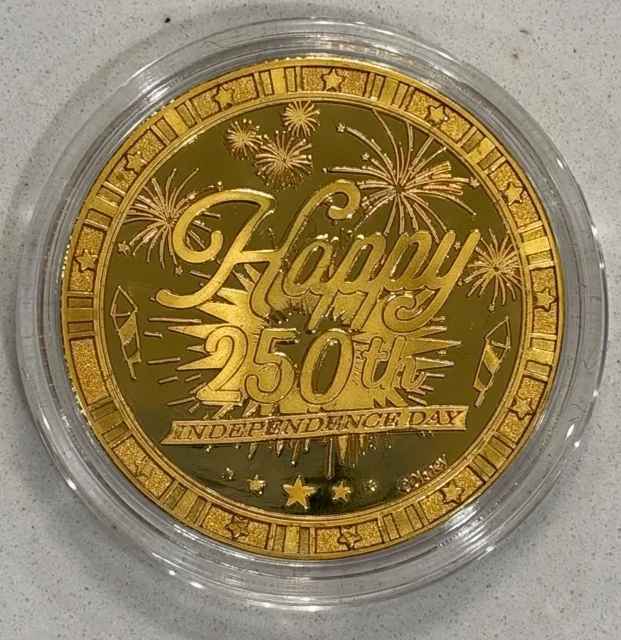 Patriotic Mickey Disney medallion coin, back