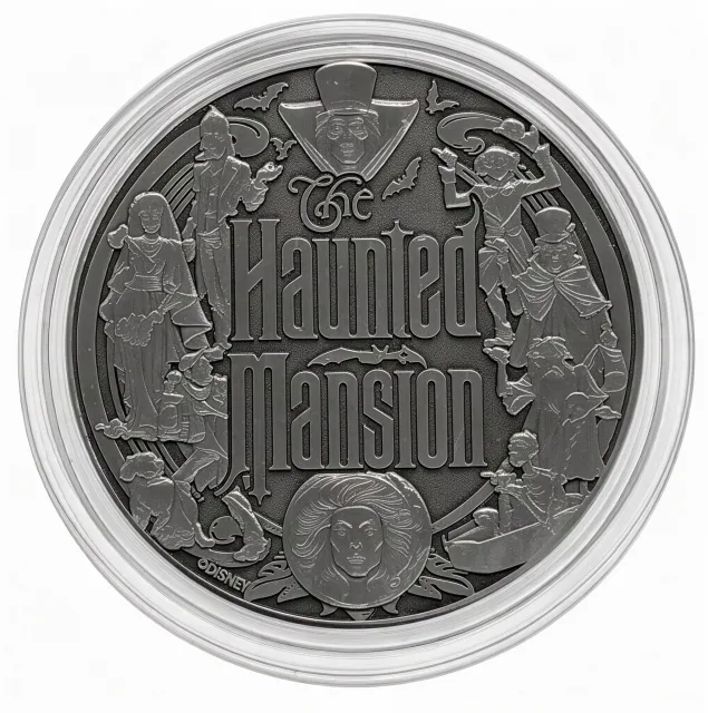 Hitchhiking Ghost 3 Disney medallion coin, back (Disney's Pin Traders, Disney Springs)