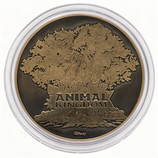 Safari Goofy Disney medallion coin, Animal Kingdom back (Riverside Depot, Disney's Animal Kingdom)