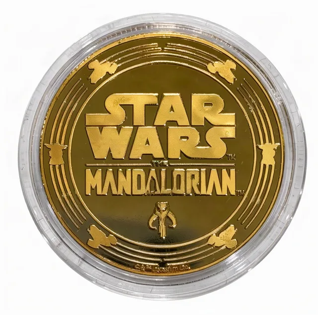 The Mandalorian & Grogu Disney medallion coin, back