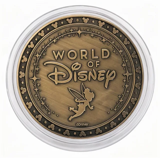Tropical Stitch Disney medallion coin, World of Disney back (World of Disney, Disney Springs)