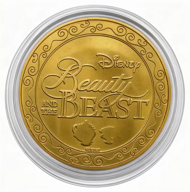 Beauty and the Beast Disney medallion coin, back