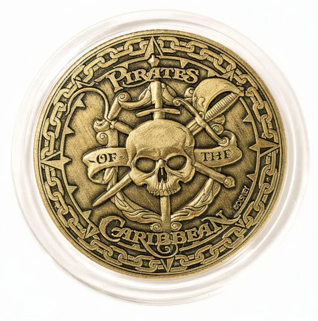 Pirate Donald Disney medallion coin, back