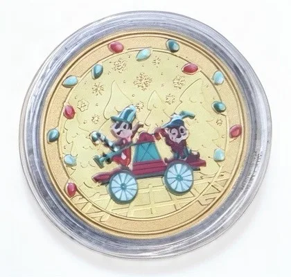 Chip 'n' Dale Handcar Disney medallion coin, front (World of Disney (East), Downtown Disney District)