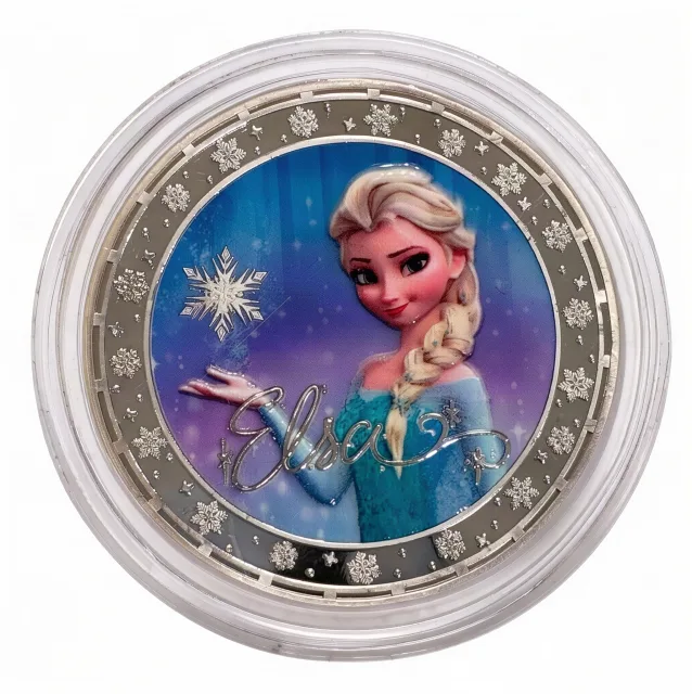 Elsa Disney medallion coin, front (The Fjording (Norway Pavilion), EPCOT)