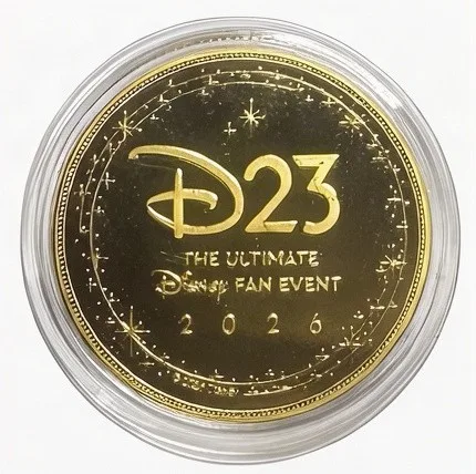 Alice in Wonderland 75th Anniversary Disney medallion coin, D23 2026 back (Expo machine 1, D23 Expo 2026)
