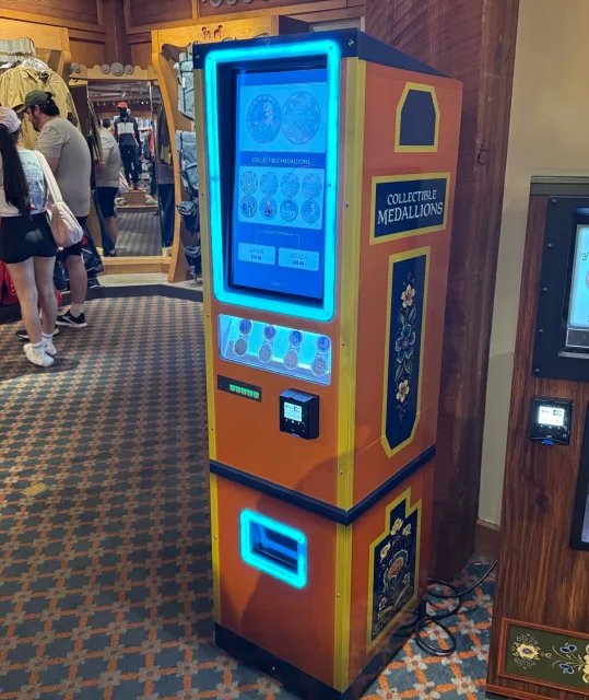 The medallion machine at The Fjording (Norway Pavilion)