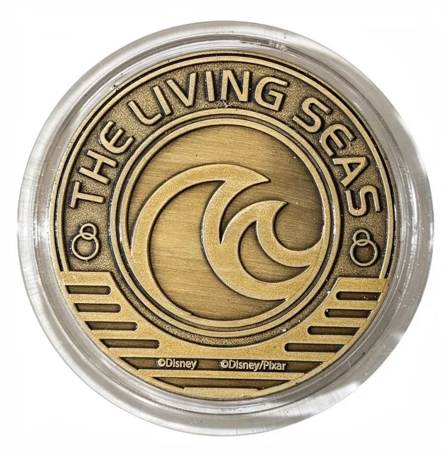 Bruce, Anchor & Chum Disney medallion coin, back (The Seas with Nemo & Friends Pavilion, EPCOT)