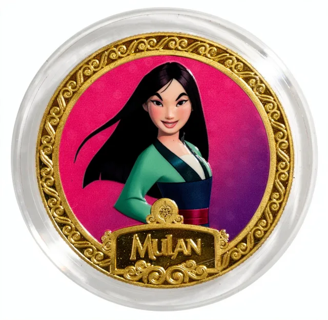 Mulan Disney medallion coin, front (Disney Traders, EPCOT)